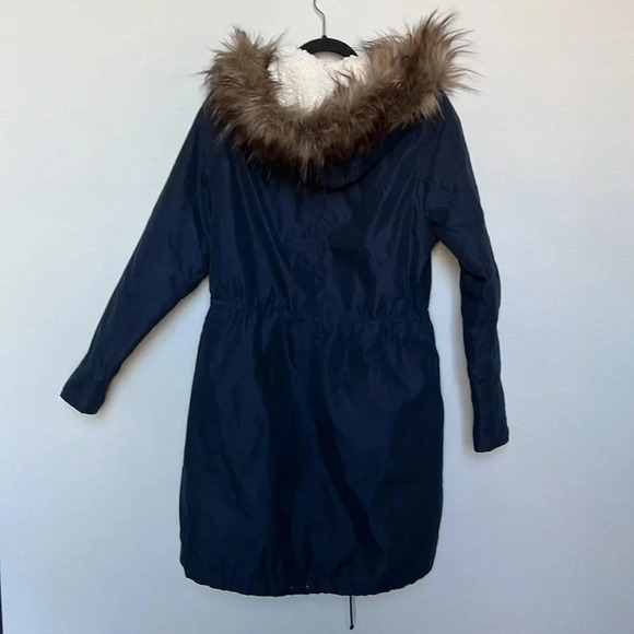 Abercrombie & Fitch Blue Sherpa-Lined Military Parka - Picture 4 of 6